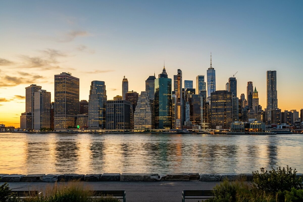 The Manhattan skyline